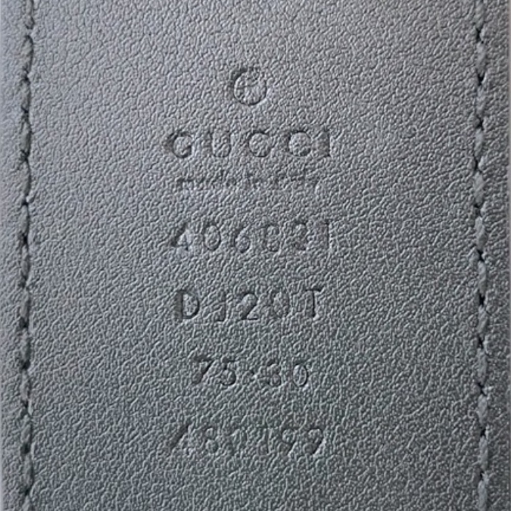 AUTHENTIC GUCCI WIDE LEATHER BELT WITH DOUBLE G BUCKLE SIZE 75 MSRP$778 AFTERTAX - Picture 12 of 16